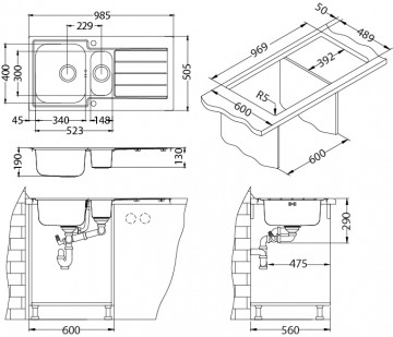 Poza Chiuveta de bucatarie Alveus din inox LINE 10 MAXIM SATIN