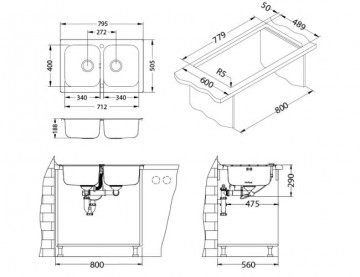 Poza Chiuveta de bucatarie Alveus din inox LINE 90 MAXIM SATIN