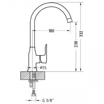 Poza Baterie bucatarie Alveus cu finisaj crom SLIM