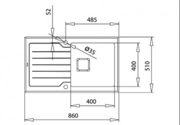 Poza Chiuveta Teka Premium RS15 1B 1D 86, 860x510cm, inox + Sticla neagra