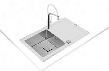 Poza Chiuveta Teka Premium RS15 1B 1D 86, 860x510cm, inox + Sticla alba