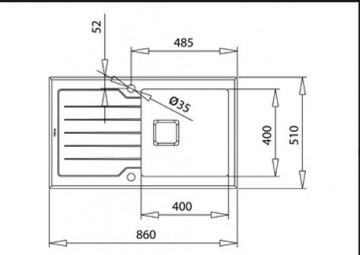 Poza Chiuveta Teka Premium RS15 1B 1D 86, 860x510cm, inox + Sticla alba