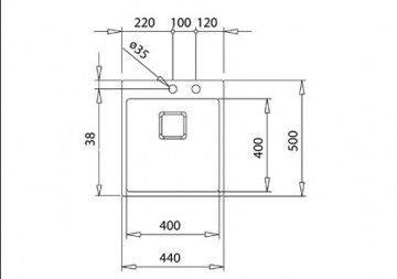 Poza Chiuveta Teka Forlinea RS15 40.40, 440x500cm, inox