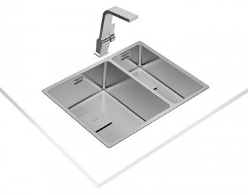 Poza Chiuveta Teka Flexlinea RS15 2B 580 cu doua cuve, 580x440cm, inox