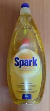 Detergent lichid pentru vase Sano Spark 1L Lamaie, 7290107280761. Poza 2