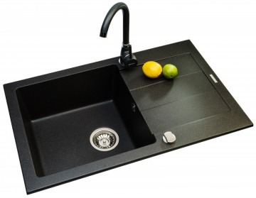 Poza Set chiuveta granit SPARTA PLUS & baterie BELLO - Carbon