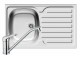 Poza SET INTL 1B 1D SM ST + ACCEL Pyramis Chiuveta Inox INTERNATIONAL 800mm*500mm Essential + Baterie Bucatarie Accel