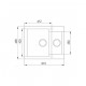 Poza Chiuveta bucatarie TEKA CLIVO60S, 1 1/2 cuve, 600 mm x 495 mm, compozit granit, schwarzmetallic, 40148030