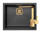 Poza Set bucatarie Alveus Quadrix 50 Negru si Laguna Monarch Bronz + sifon Monarch bronz
