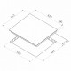 Poza Plita gaz incorporabila Pyramis 60PG 6503 Beige Glass si Fonta 030033701