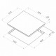 Poza Plita gaz incorporabila Pyramis 60PG 6603 Beige Glass si Fonta 030034301