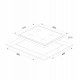 Poza Plita gaz incorporabila Pyramis 2120 White Glass 202300377