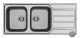 Chiuveta Inox Athena 1160mm*500mm Pyramis 100182401