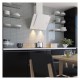 Hota Decorativa Tornado Vertikal 750 (60) LED, 1 motor Turbo, latime 60 cm, 3 viteze, absorbtie 750 m3/ora, filtru anti-grasimi aluminiu 5 straturi, Alb
