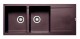 Poza Chiuveta granit ALAZIA 116x50 2B 1D Chocolate